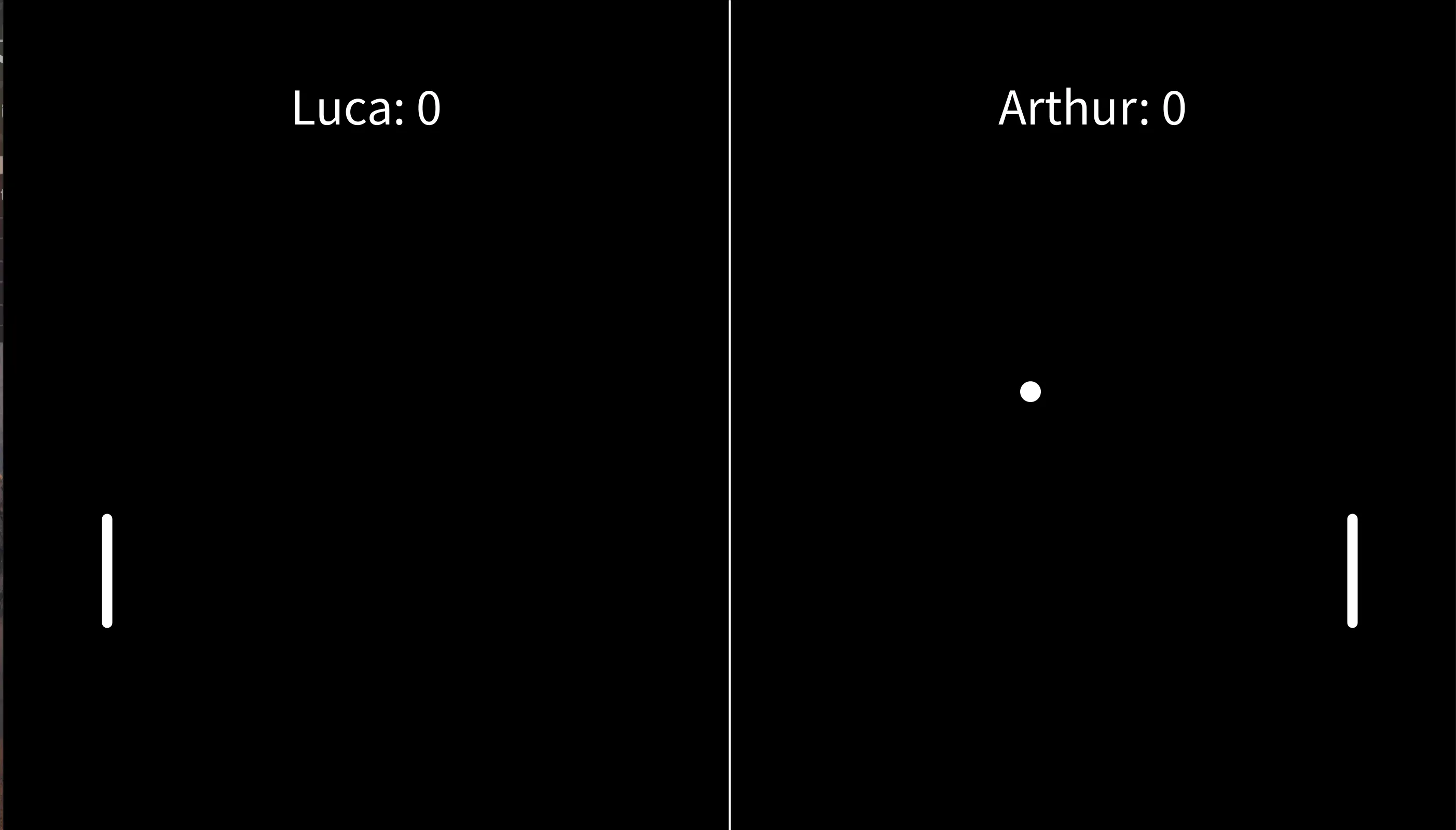 Screenshot: Pong in Processing